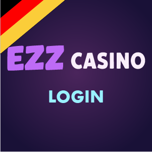 EZZ Casino Login-Banner auf lila Hintergrund mit dem Text „EZZ Casino Login“