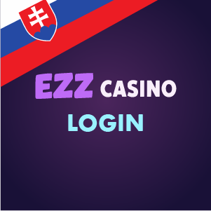 Banner prihlásenia do EZZ Casino na fialovom pozadí s textom „EZZ Casino login“